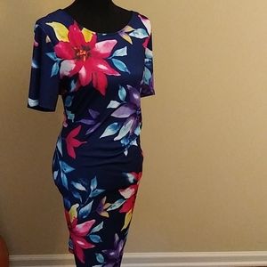 Rephyllis Women's Retro Ruffles Slim Floral Dress